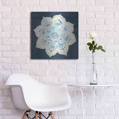 Luxe Metal Art 'Jaipur VI Navy' by Danhui Nai, Metal Wall Art,24x24