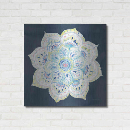Luxe Metal Art 'Jaipur VI Navy' by Danhui Nai, Metal Wall Art,36x36