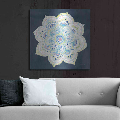 Luxe Metal Art 'Jaipur VI Navy' by Danhui Nai, Metal Wall Art,36x36