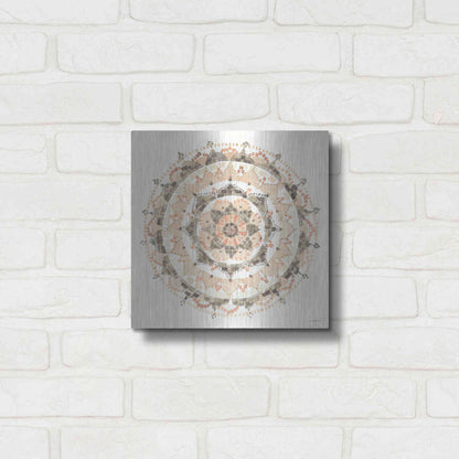 Luxe Metal Art 'Blush Mandala' by Danhui Nai, Metal Wall Art,12x12