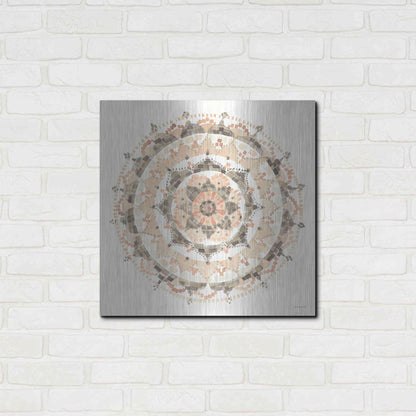 Luxe Metal Art 'Blush Mandala' by Danhui Nai, Metal Wall Art,24x24