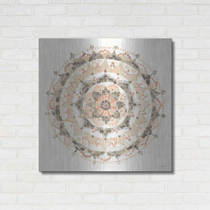 Luxe Metal Art 'Blush Mandala' by Danhui Nai, Metal Wall Art,36x36