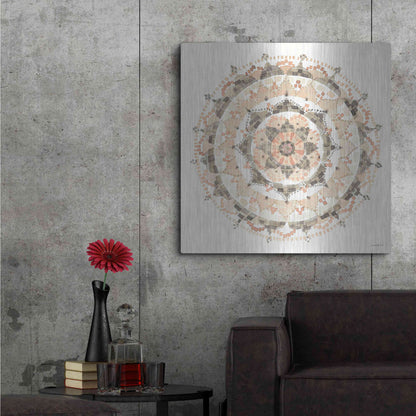 Luxe Metal Art 'Blush Mandala' by Danhui Nai, Metal Wall Art,36x36