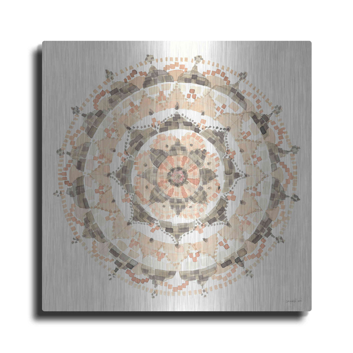 Luxe Metal Art 'Blush Mandala' by Danhui Nai, Metal Wall Art