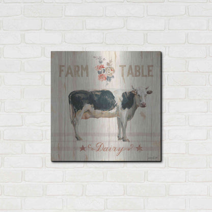 Luxe Metal Art 'Farm Patchwork V' by Danhui Nai, Metal Wall Art,24x24