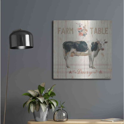 Luxe Metal Art 'Farm Patchwork V' by Danhui Nai, Metal Wall Art,24x24