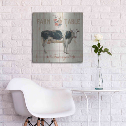 Luxe Metal Art 'Farm Patchwork V' by Danhui Nai, Metal Wall Art,24x24