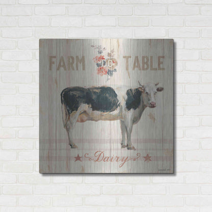 Luxe Metal Art 'Farm Patchwork V' by Danhui Nai, Metal Wall Art,36x36