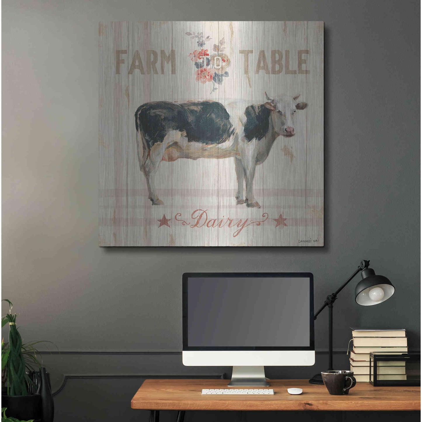 Luxe Metal Art 'Farm Patchwork V' by Danhui Nai, Metal Wall Art,36x36