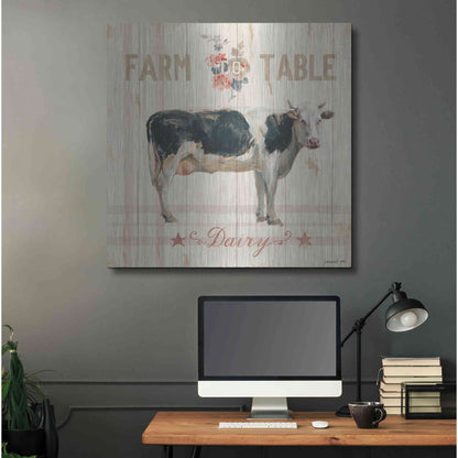 Luxe Metal Art 'Farm Patchwork V' by Danhui Nai, Metal Wall Art,36x36