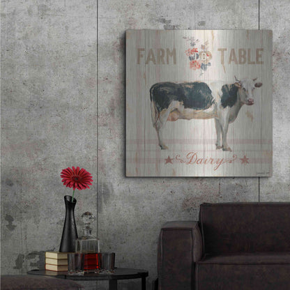 Luxe Metal Art 'Farm Patchwork V' by Danhui Nai, Metal Wall Art,36x36