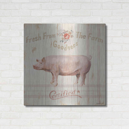 Luxe Metal Art 'Farm Patchwork VI' by Danhui Nai, Metal Wall Art,36x36