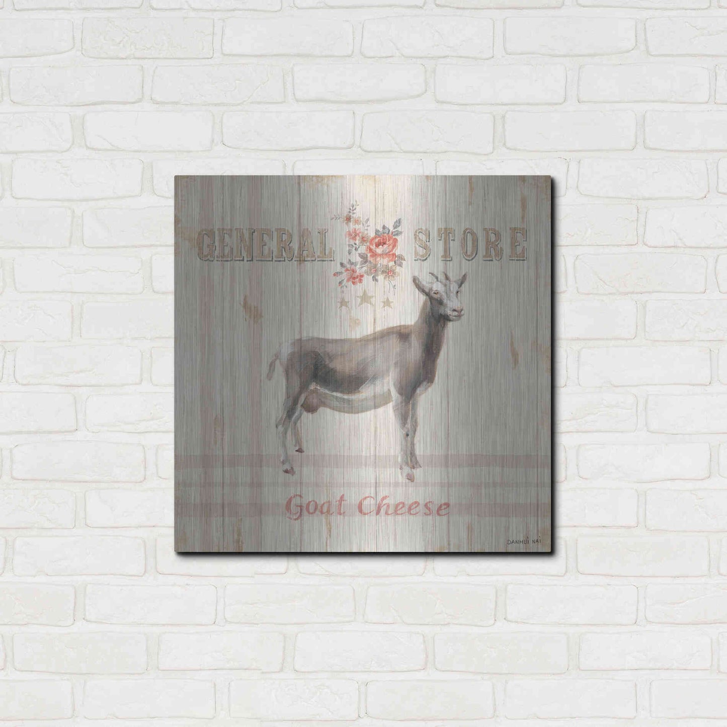 Luxe Metal Art 'Farm Patchwork VII' by Danhui Nai, Metal Wall Art,24x24