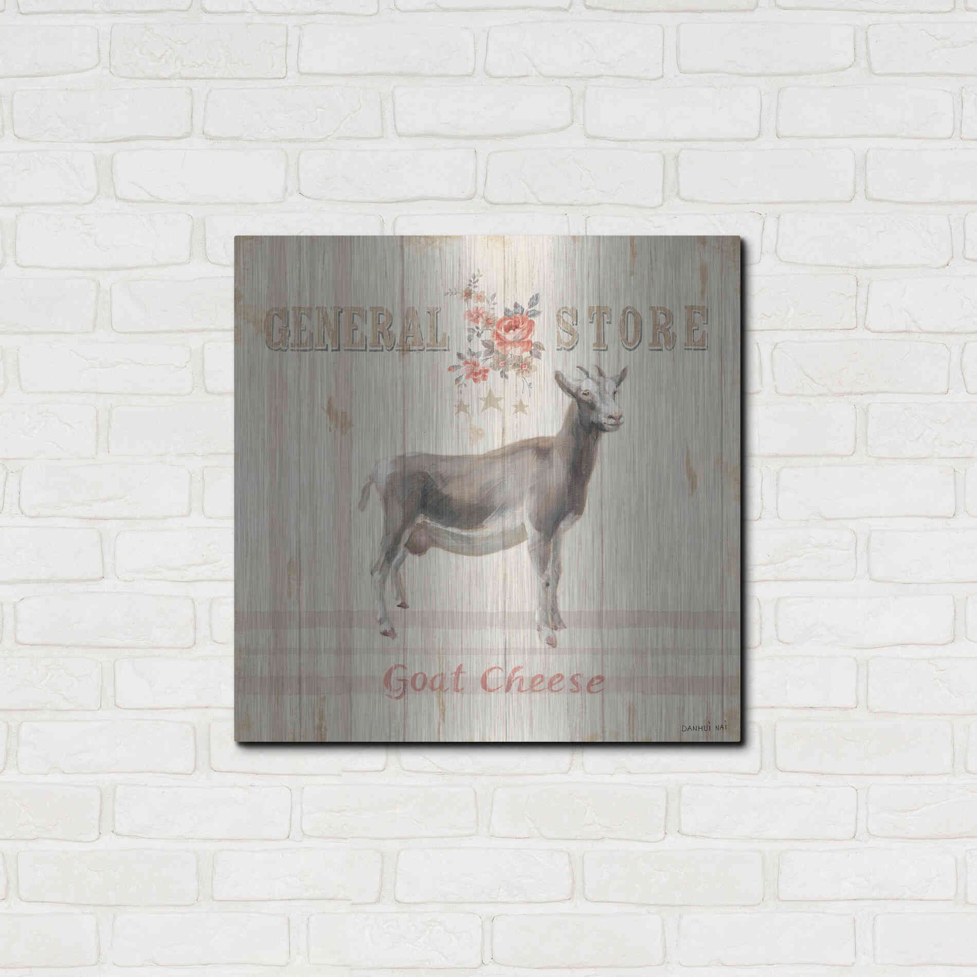 Luxe Metal Art 'Farm Patchwork VII' by Danhui Nai, Metal Wall Art,24x24