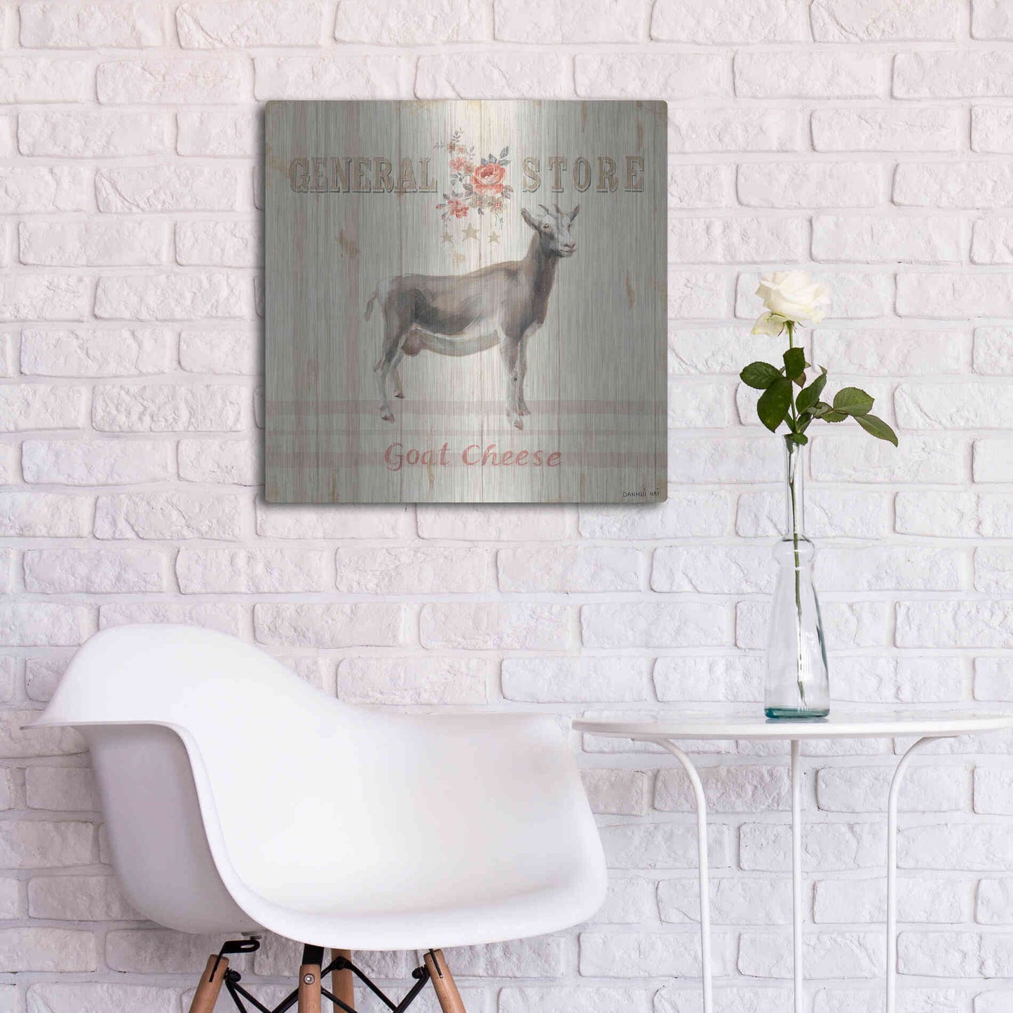 Luxe Metal Art 'Farm Patchwork VII' by Danhui Nai, Metal Wall Art,24x24