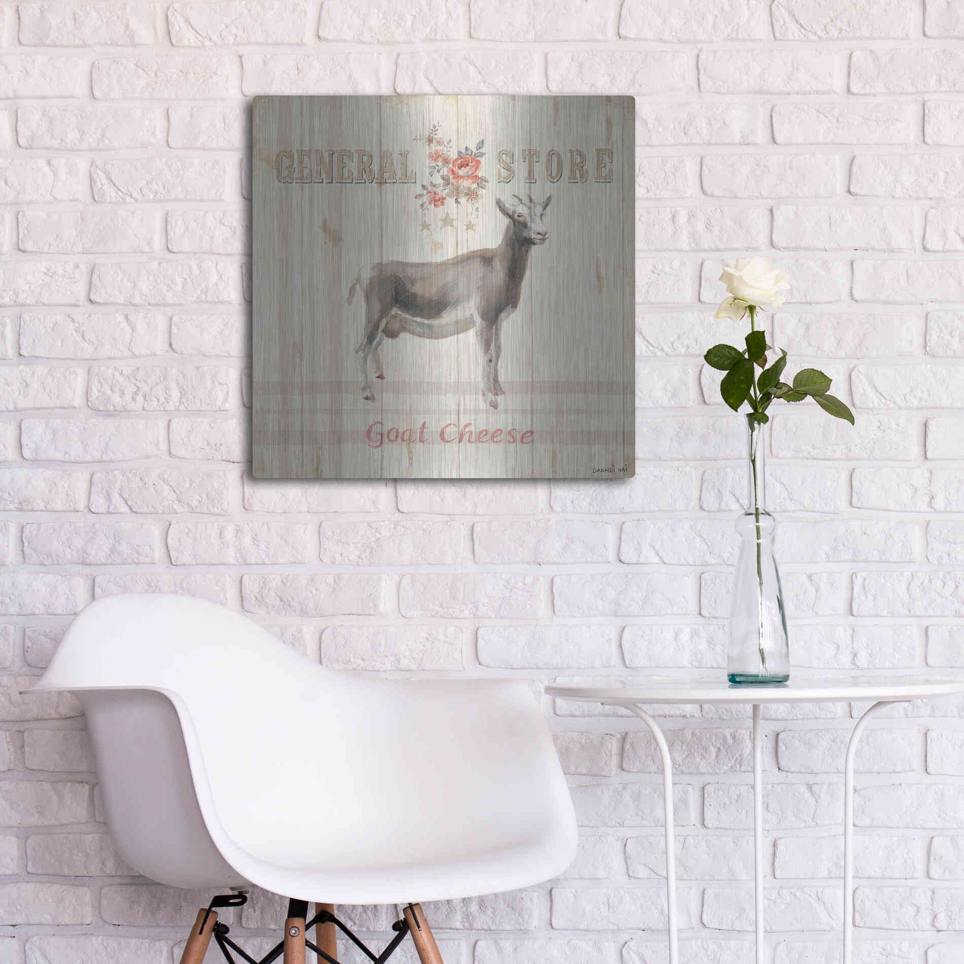 Luxe Metal Art 'Farm Patchwork VII' by Danhui Nai, Metal Wall Art,24x24