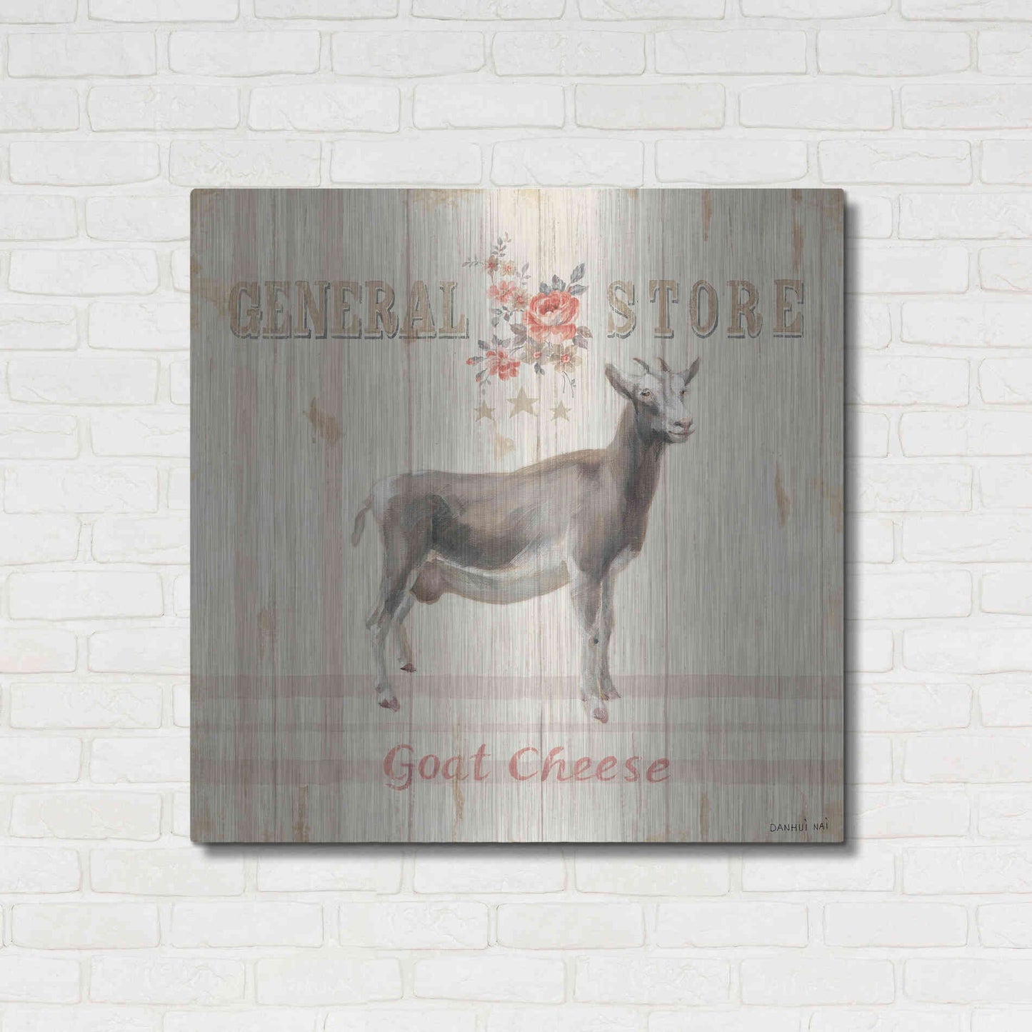 Luxe Metal Art 'Farm Patchwork VII' by Danhui Nai, Metal Wall Art,36x36