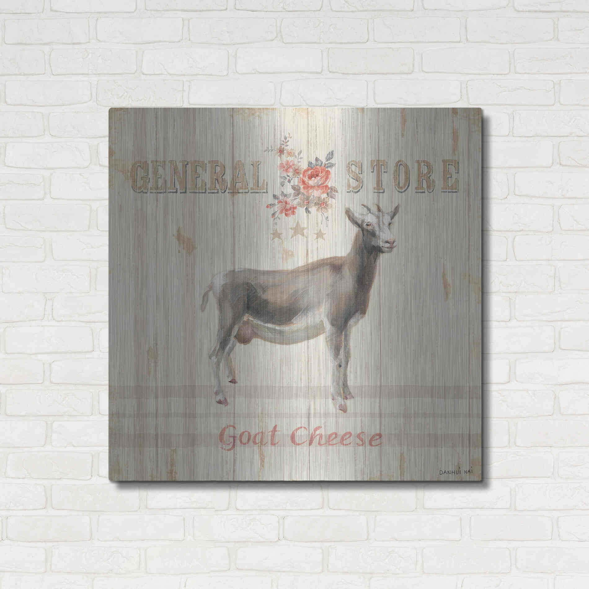 Luxe Metal Art 'Farm Patchwork VII' by Danhui Nai, Metal Wall Art,36x36