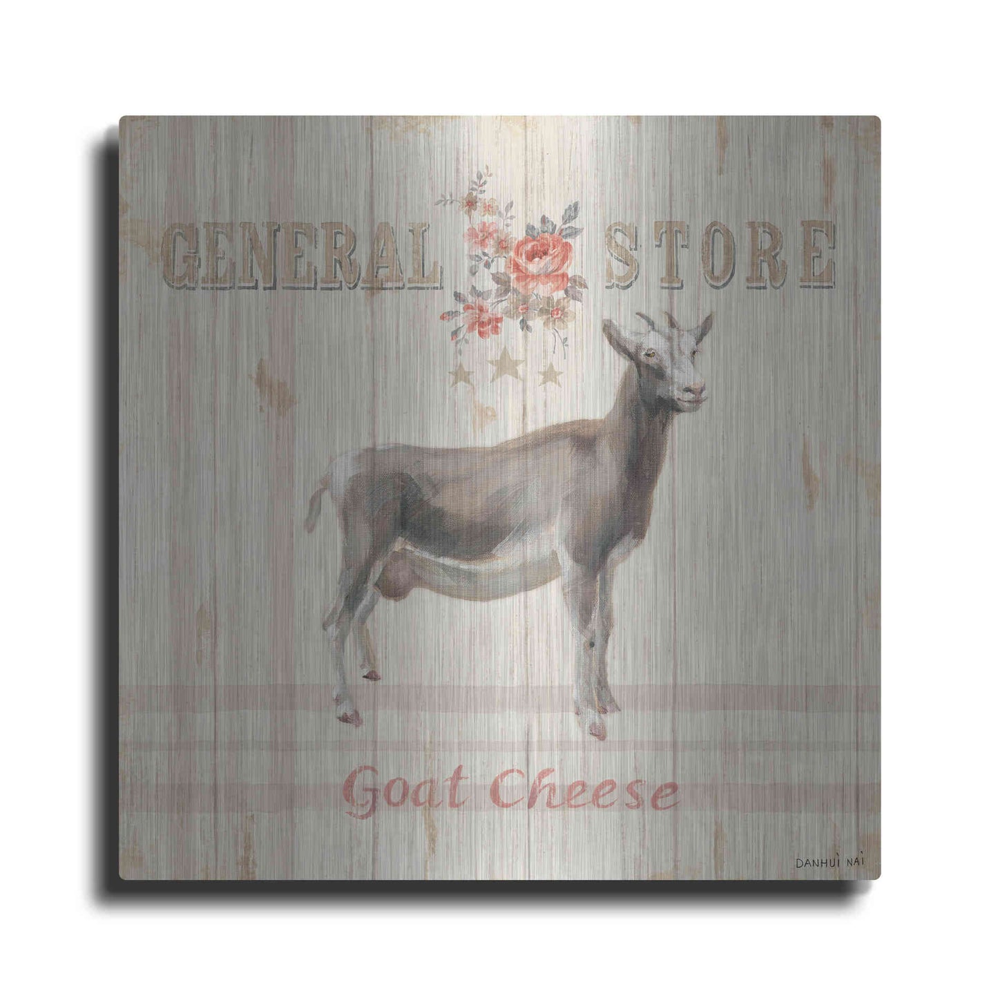 Luxe Metal Art 'Farm Patchwork VII' by Danhui Nai, Metal Wall Art