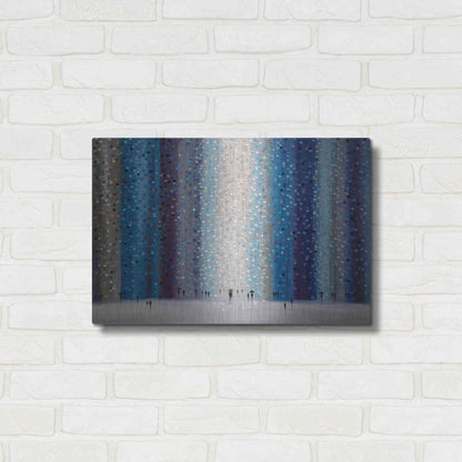 Luxe Metal Art 'Rainy City For' by Ekaterina Ermilkina Metal Wall Art,24x16