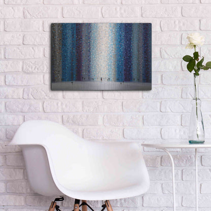 Luxe Metal Art 'Rainy City For' by Ekaterina Ermilkina Metal Wall Art,24x16