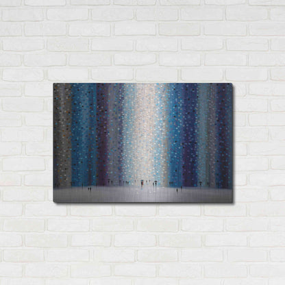 Luxe Metal Art 'Rainy City For' by Ekaterina Ermilkina Metal Wall Art,36x24