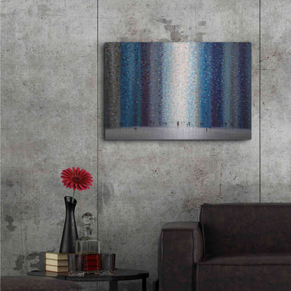 Luxe Metal Art 'Rainy City For' by Ekaterina Ermilkina Metal Wall Art,36x24