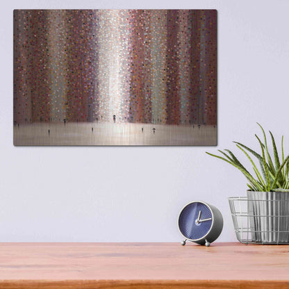 Luxe Metal Art 'Romance And Rain' by Ekaterina Ermilkina Metal Wall Art,16x12