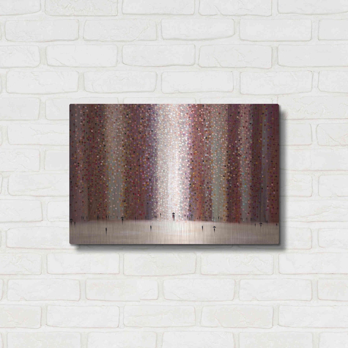 Luxe Metal Art 'Romance And Rain' by Ekaterina Ermilkina Metal Wall Art,24x16