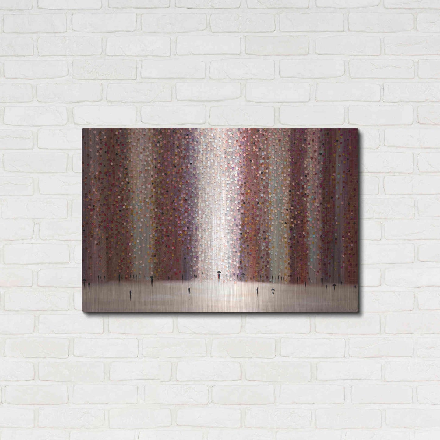 Luxe Metal Art 'Romance And Rain' by Ekaterina Ermilkina Metal Wall Art,36x24