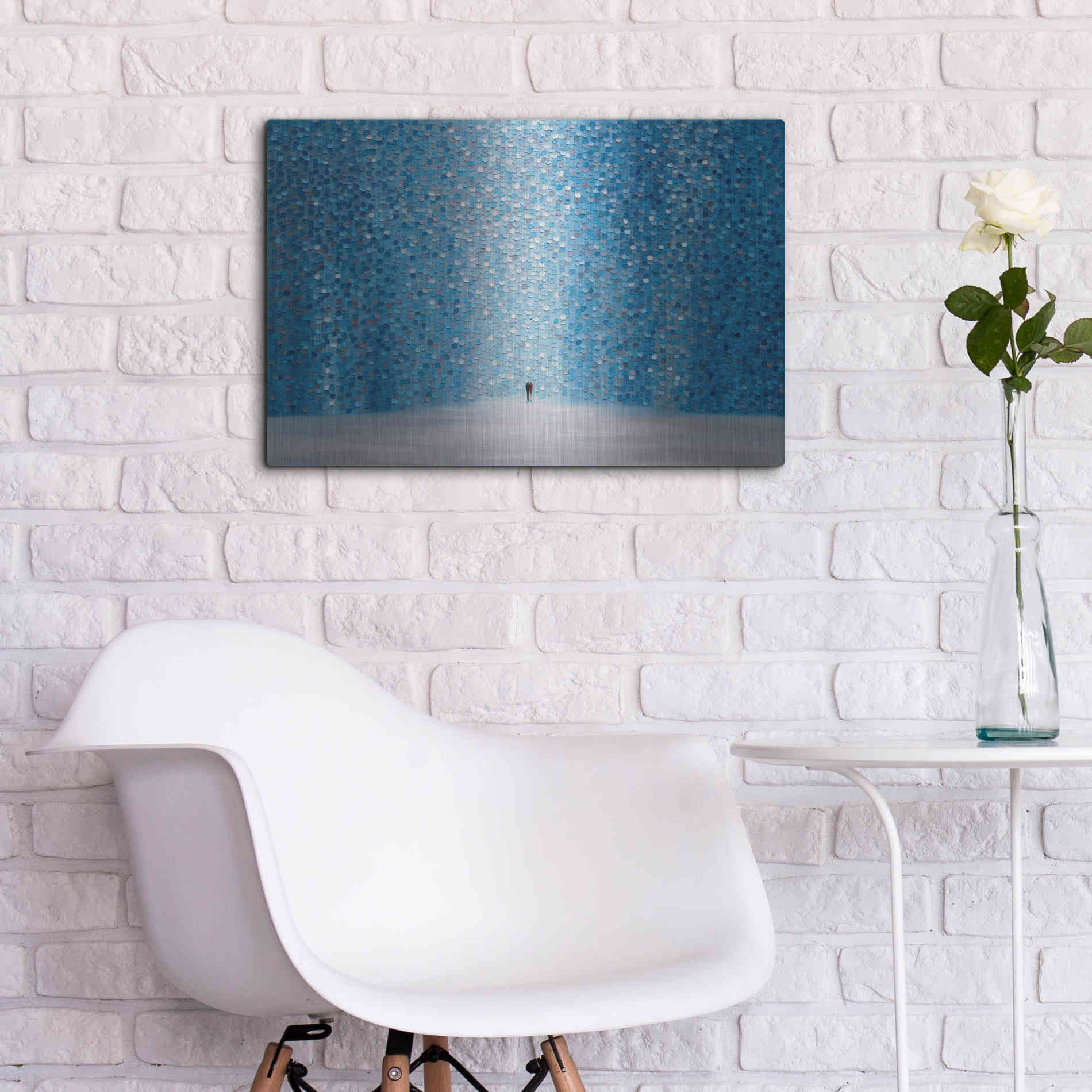 Luxe Metal Art 'Romantica' by Ekaterina Ermilkina Metal Wall Art,24x16