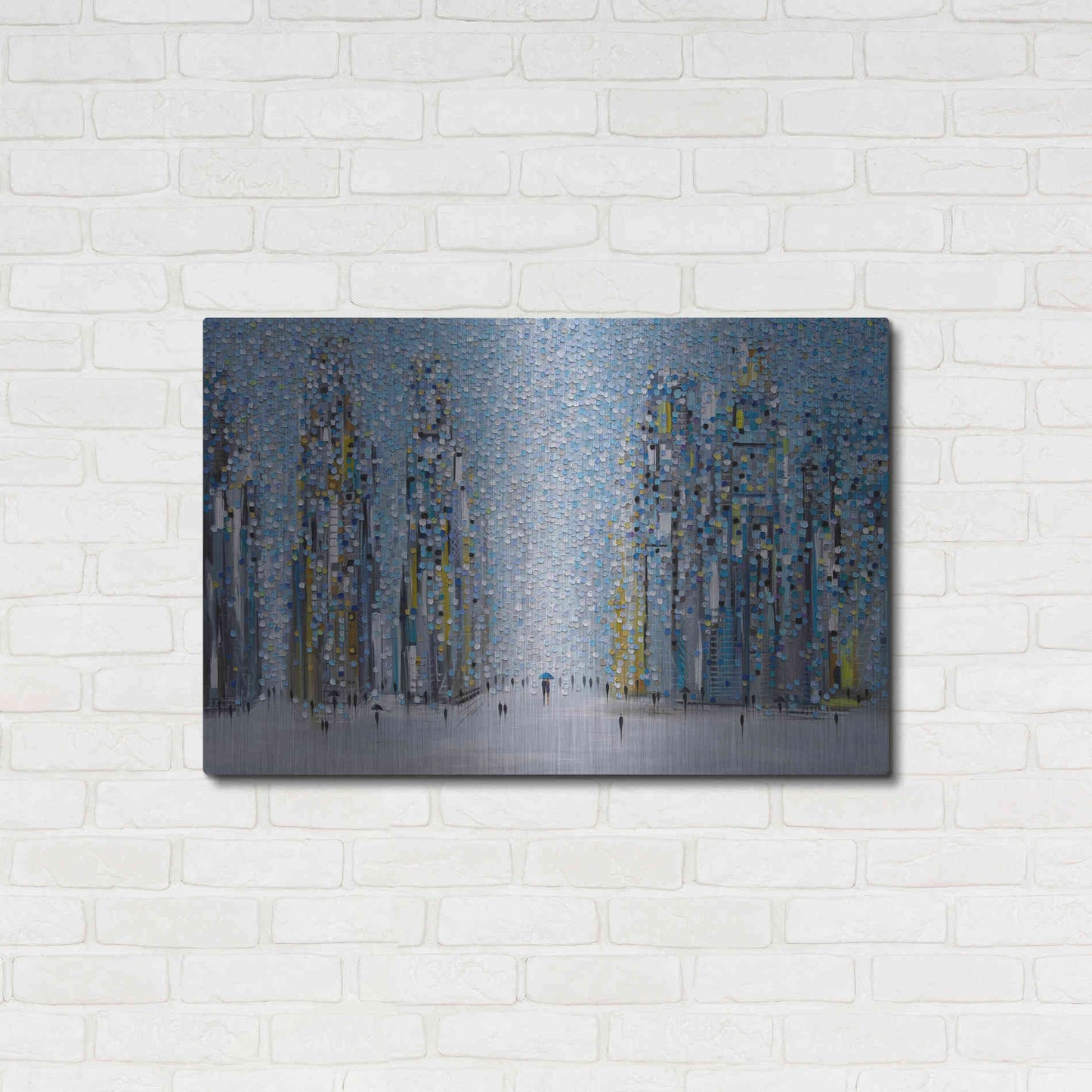 Luxe Metal Art 'Sunny City' by Ekaterina Ermilkina Metal Wall Art,36x24