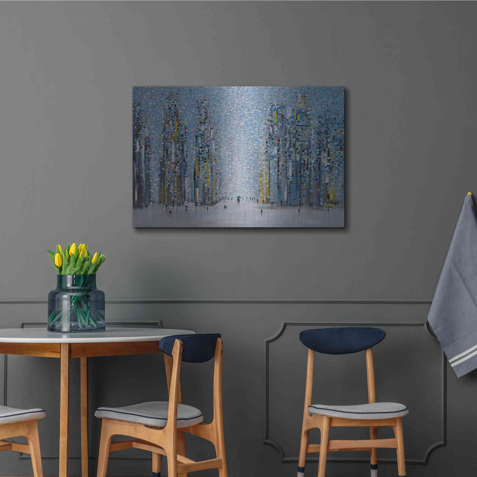 Luxe Metal Art 'Sunny City' by Ekaterina Ermilkina Metal Wall Art,36x24