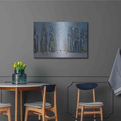 Luxe Metal Art 'Sunny City' by Ekaterina Ermilkina Metal Wall Art,36x24