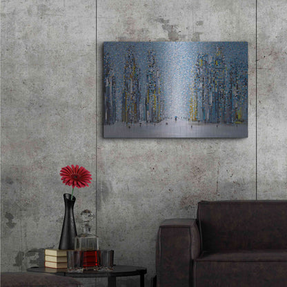 Luxe Metal Art 'Sunny City' by Ekaterina Ermilkina Metal Wall Art,36x24