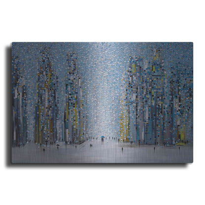 Luxe Metal Art 'Sunny City' by Ekaterina Ermilkina Metal Wall Art