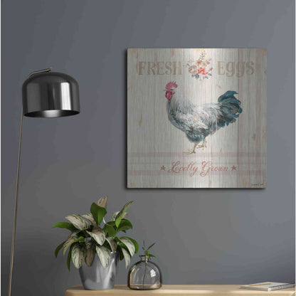 Luxe Metal Art 'Farm Patchwork VIII' by Danhui Nai, Metal Wall Art,24x24