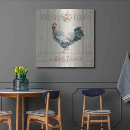 Luxe Metal Art 'Farm Patchwork VIII' by Danhui Nai, Metal Wall Art,36x36