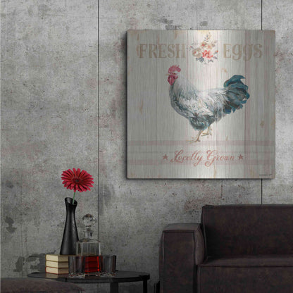 Luxe Metal Art 'Farm Patchwork VIII' by Danhui Nai, Metal Wall Art,36x36