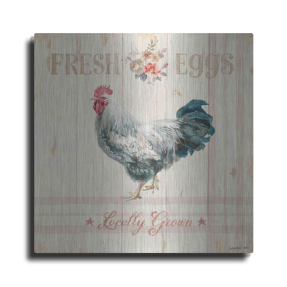 Luxe Metal Art 'Farm Patchwork VIII' by Danhui Nai, Metal Wall Art