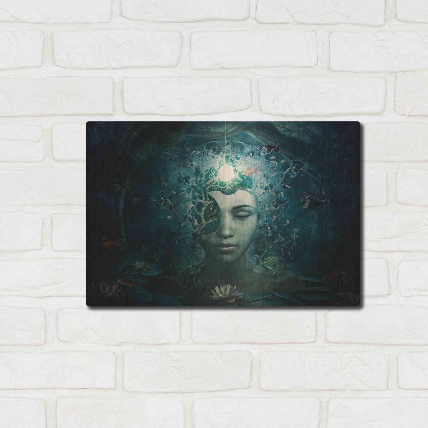 Luxe Metal Art 'Beautiful And Broken' by Cameron Gray Metal Wall Art,16x12