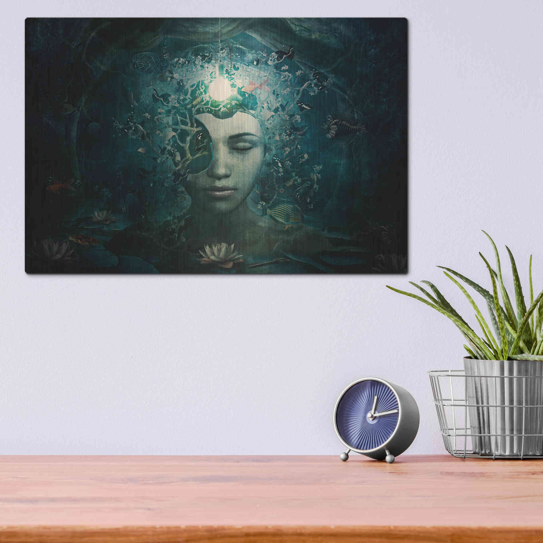 Luxe Metal Art 'Beautiful And Broken' by Cameron Gray Metal Wall Art,16x12