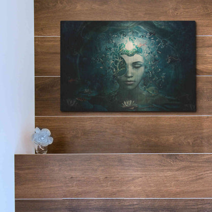 Luxe Metal Art 'Beautiful And Broken' by Cameron Gray Metal Wall Art,16x12