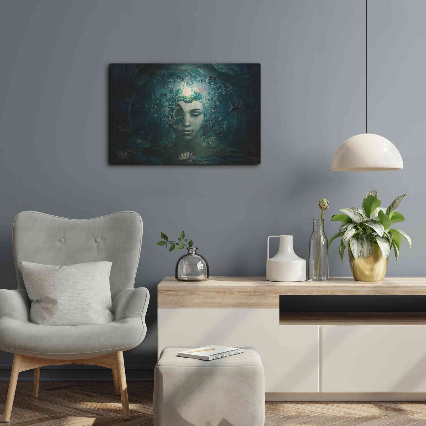 Luxe Metal Art 'Beautiful And Broken' by Cameron Gray Metal Wall Art,24x16