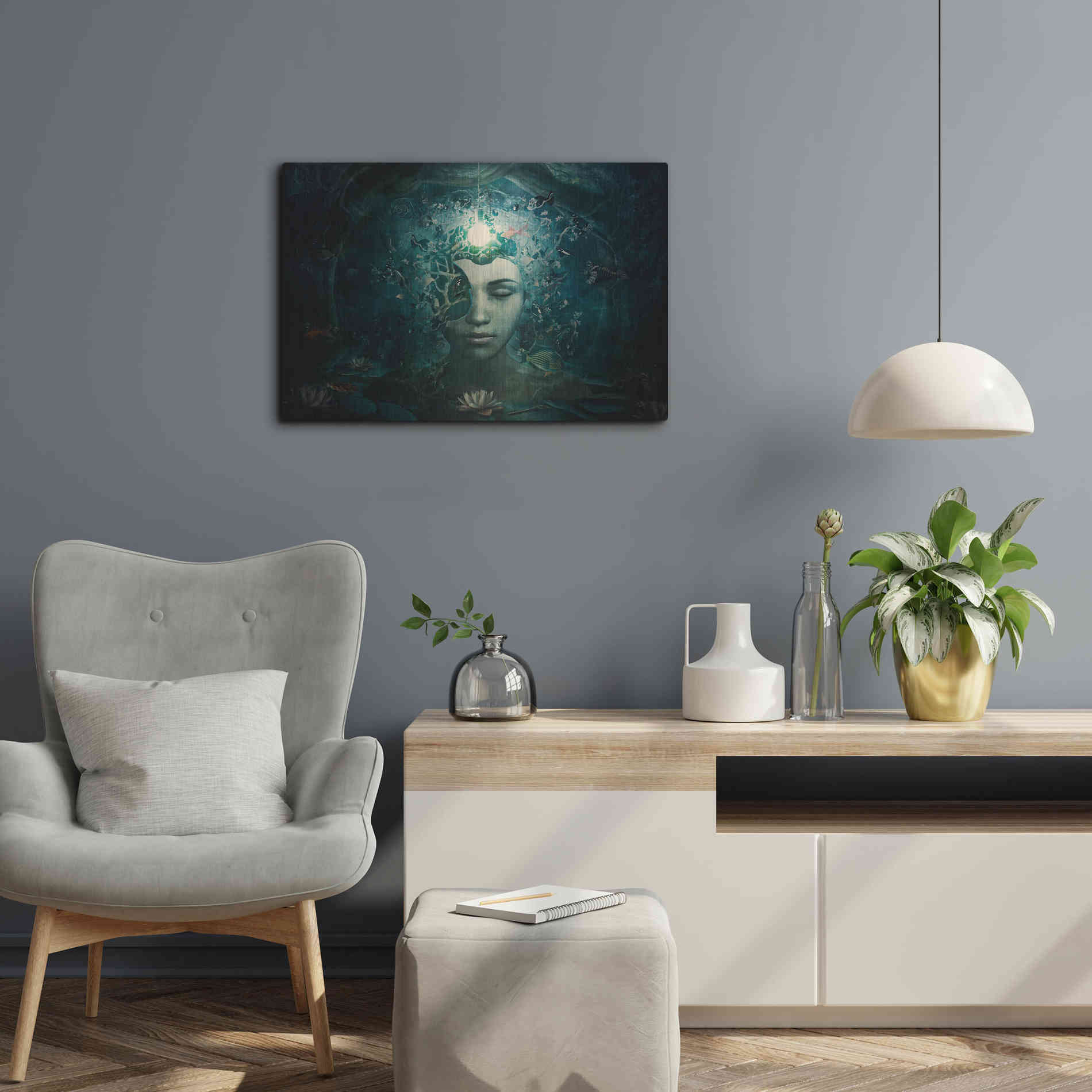 Luxe Metal Art 'Beautiful And Broken' by Cameron Gray Metal Wall Art,24x16