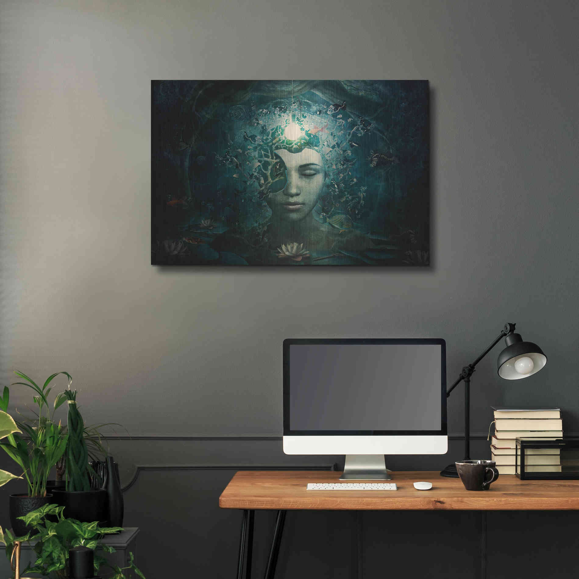 Luxe Metal Art 'Beautiful And Broken' by Cameron Gray Metal Wall Art,36x24