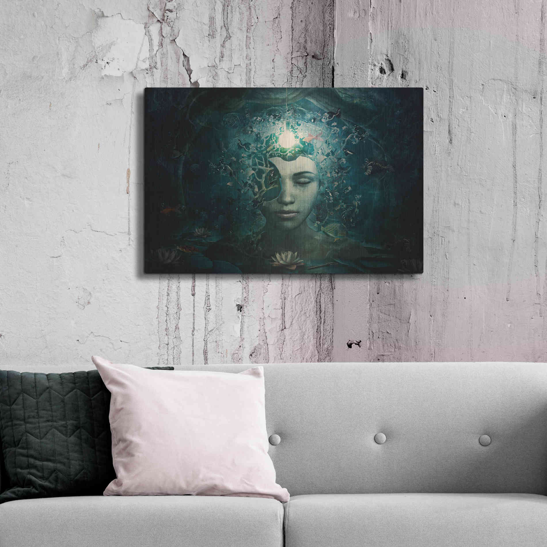 Luxe Metal Art 'Beautiful And Broken' by Cameron Gray Metal Wall Art,36x24