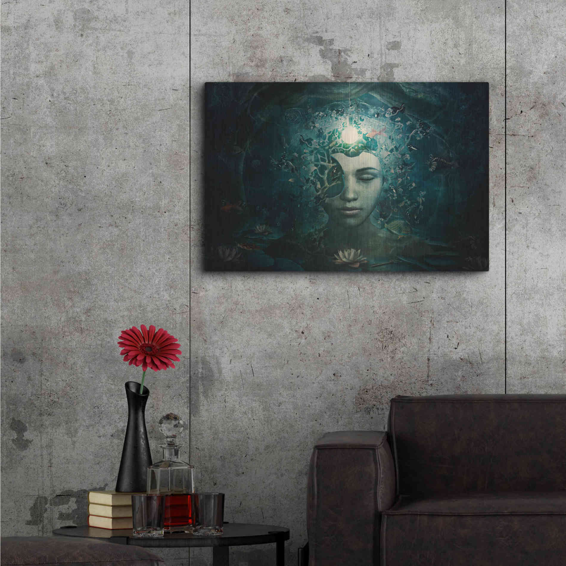 Luxe Metal Art 'Beautiful And Broken' by Cameron Gray Metal Wall Art,36x24