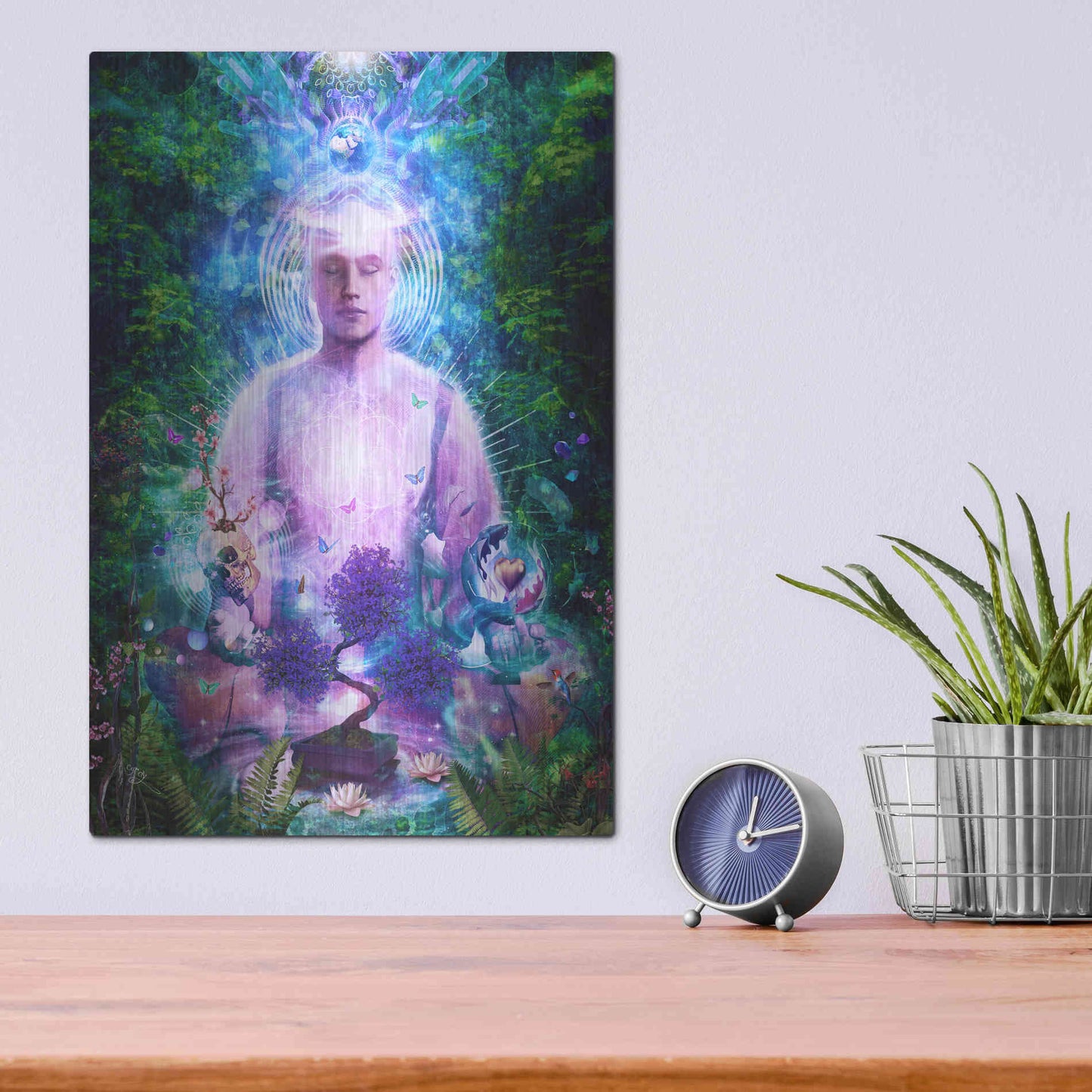 Luxe Metal Art 'Daily Meditation' by Cameron Gray Metal Wall Art,12x16