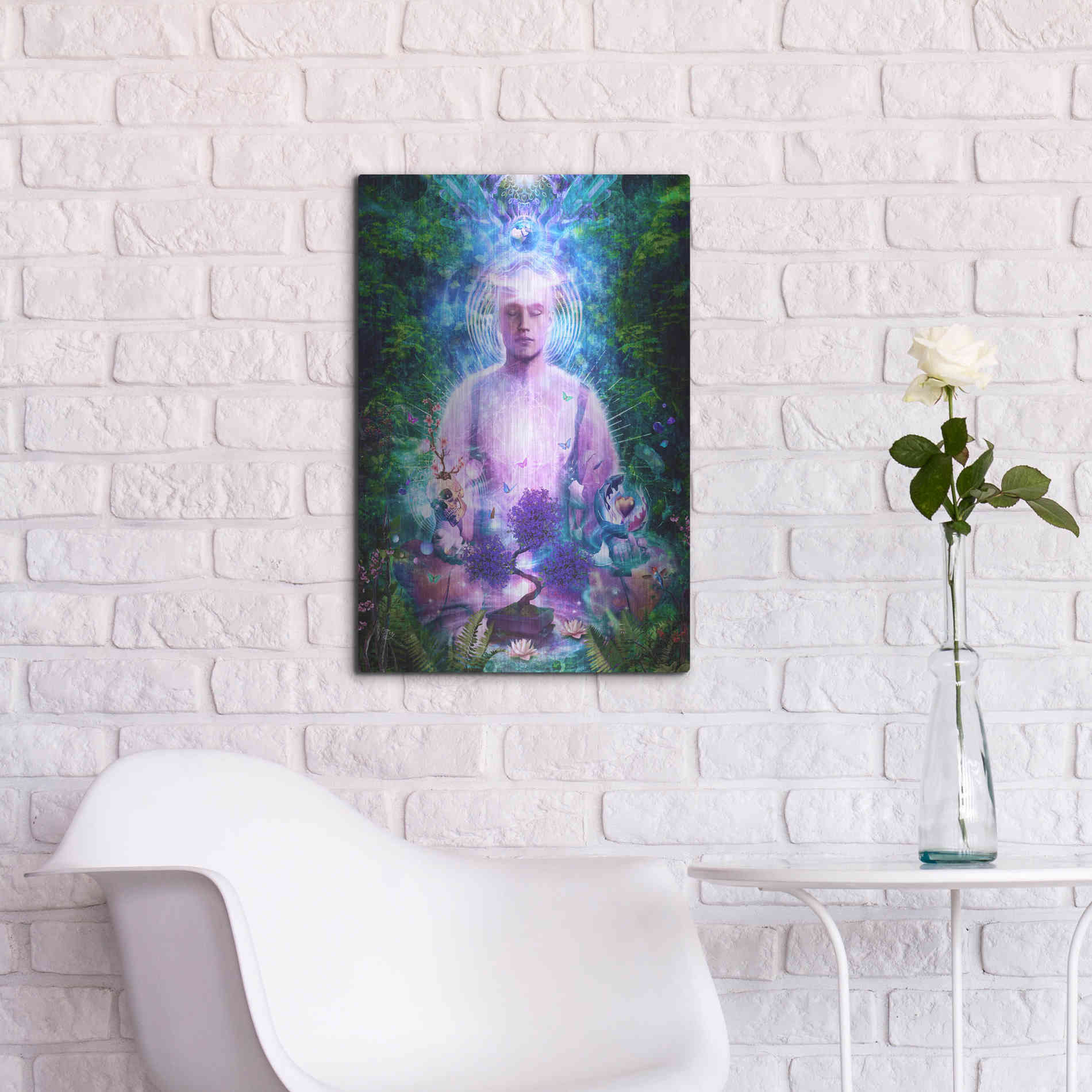 Luxe Metal Art 'Daily Meditation' by Cameron Gray Metal Wall Art,16x24